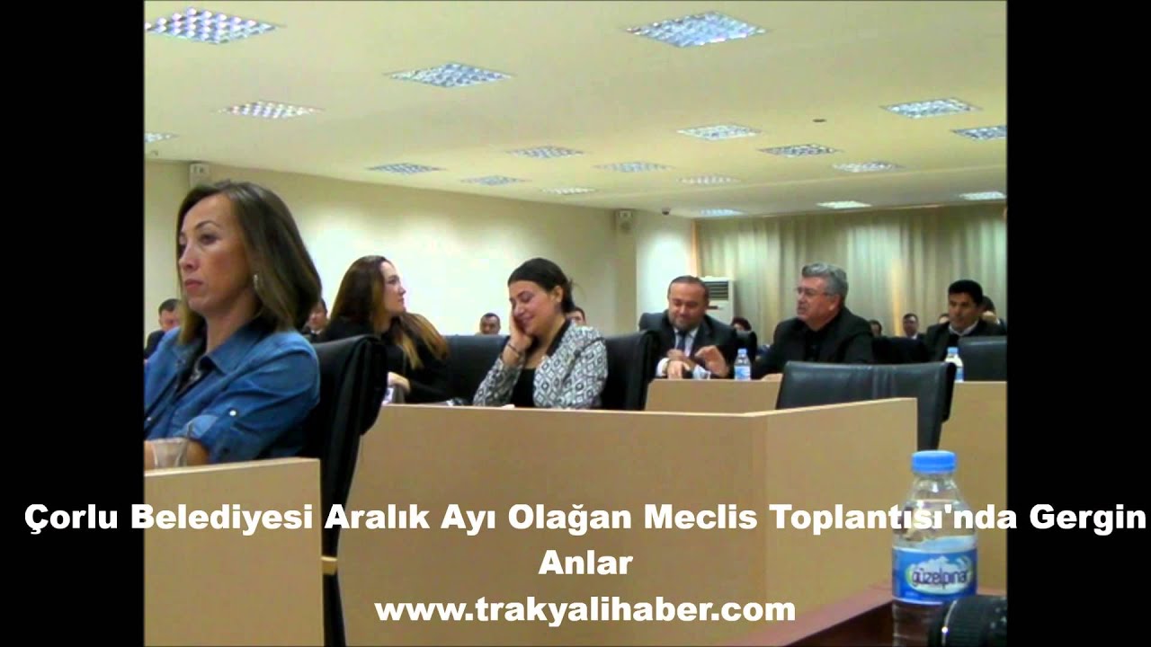 Çorlu Belediyesi Aralık Ayı Olağan Meclis Toplantısı'nda Gergin Anlar - YouTube