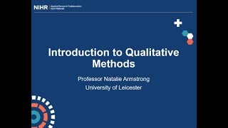 Training | Introduction to Qualitative Methods | 14 March 2024