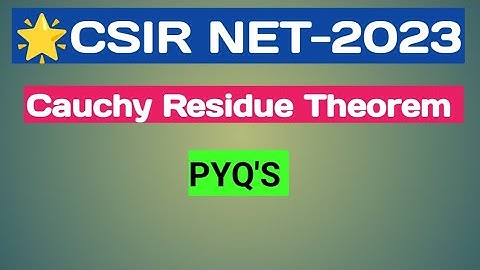 🌟Cauchy Residue Theorem 🌟 PYQ