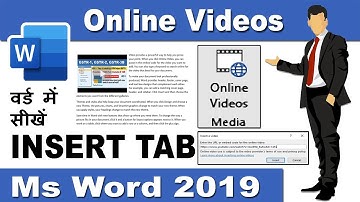 Insert Online Videos or YouTube Video in MS Word 2019 || Microsoft Word 2019 Tutorial [Hindi/Urdu]