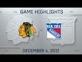 NHL Highlights | Blackhawks vs. Rangers - Dec. 4, 2021