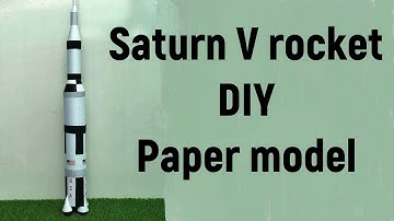 How to make a rocket | Saturn V rocket paper model for exhibitions | Paper rocket making | NASA |DIY