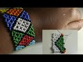 Diamond pattern beaded bracelet/belt tutorial Part 1