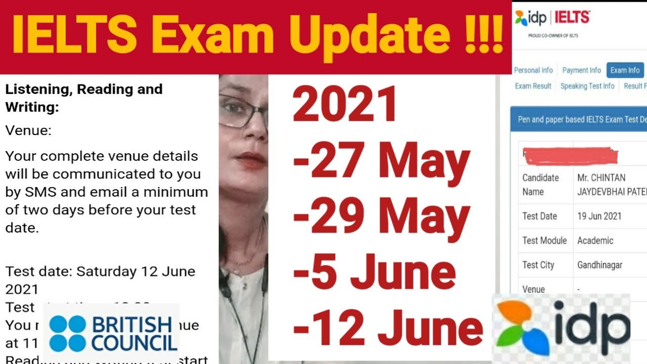 #May 27, 2021-#May 29, 2021- #June 2021 IELTS Exam Cancelled or Confirmed