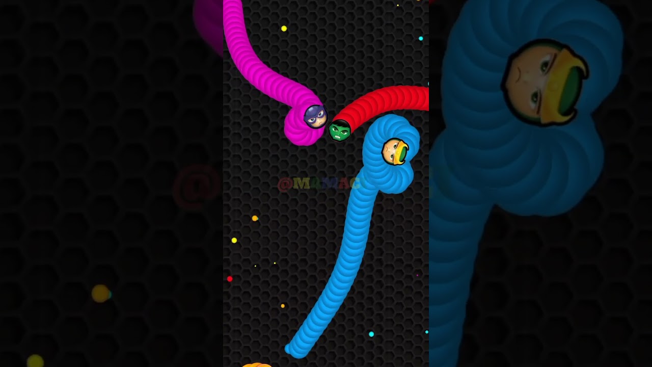 Worms Zone Super Heroes Zombie Knight || Game Cacing Superhero Best Gameplay 