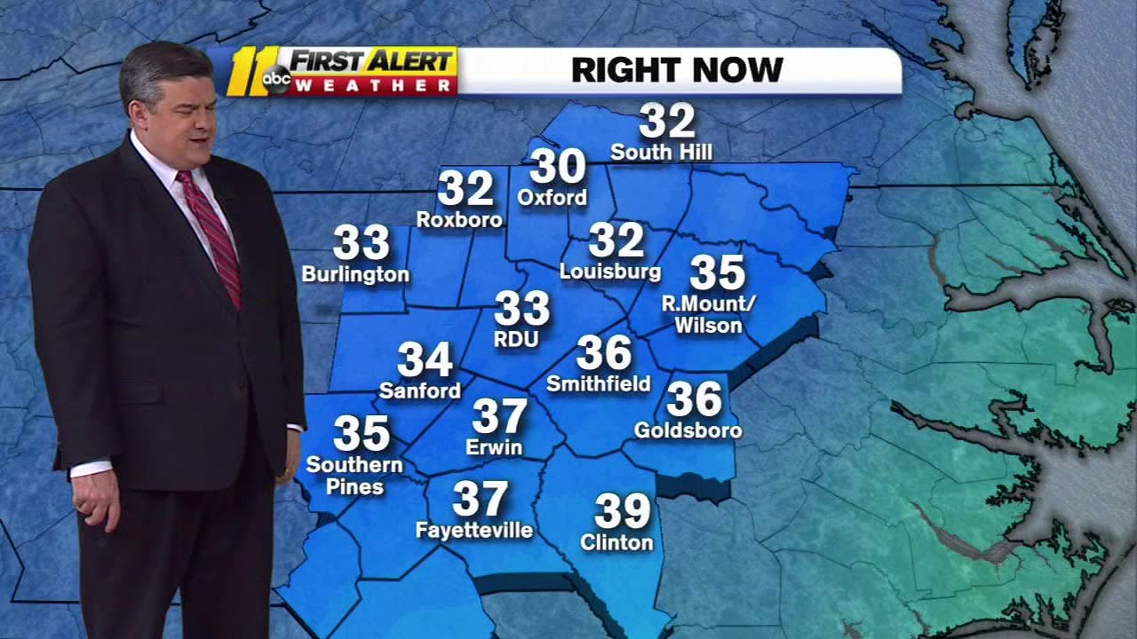 Winter storm pushes out of Raleigh, wintry mix still possible