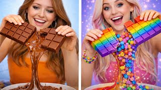 BARRETTA DI CIOCCOLATO vs SORPRESA 🍫🌈 Cosa si Nasconde Dentro di 123 GO! CHALLENGE