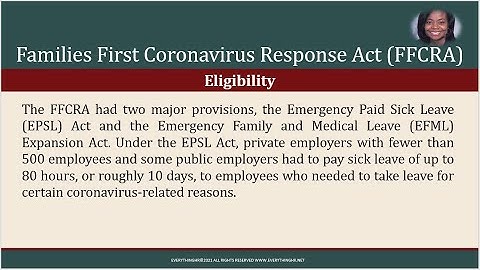 FFCRA - Emergency Paid Sick Leave and Emergency Family and Medical Leave