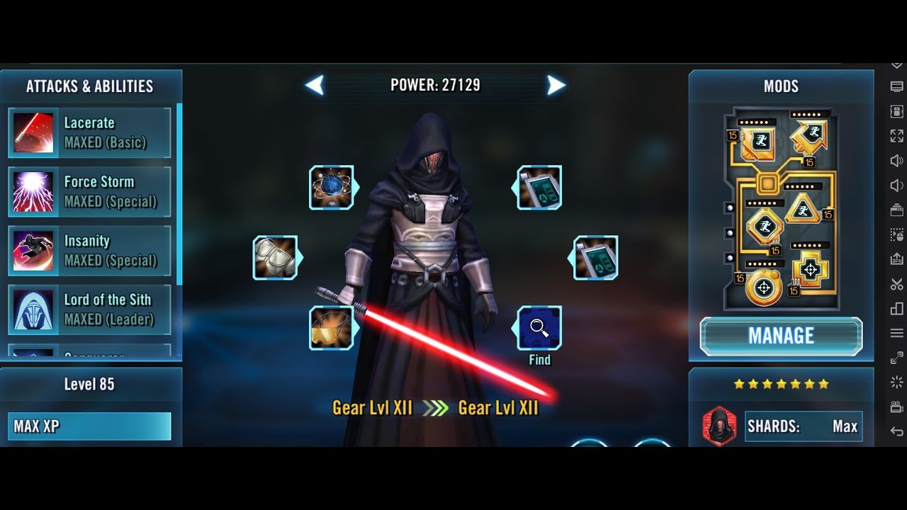 Darth Revan Arena Mods Explained