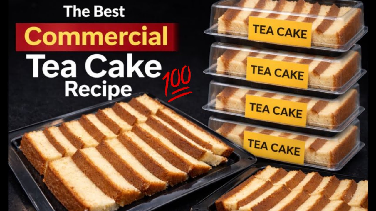 The Secret Commercial Tea Cake Recipe Bakeries don’t share with you 🍰🔥#freebaking #cakerecipes 