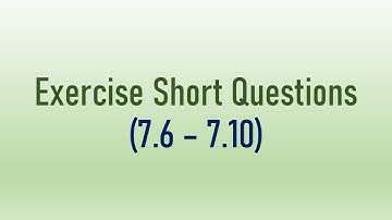 Oscillations | Exercise Short Questions | 7.6 - 7.10 | Ali Ashfaq Awan