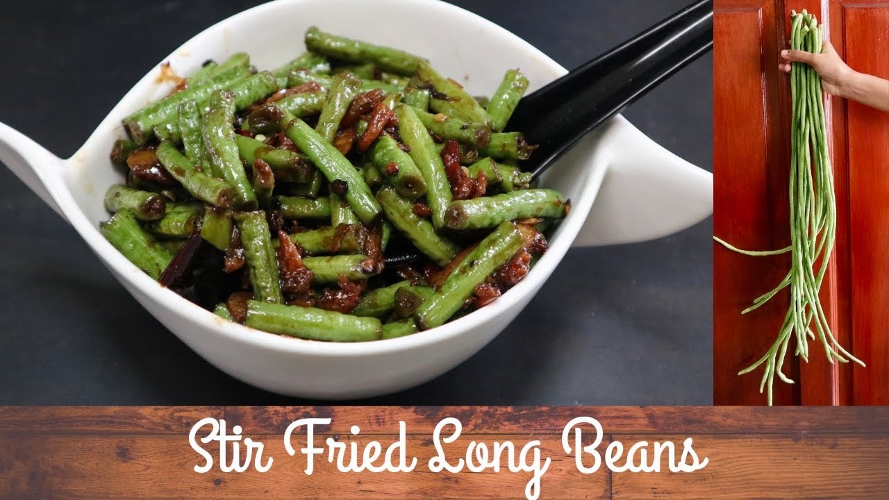 Stir Fried Long Beans with Dried Shrimp Chinese Style Recipe Quick