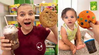 SQUISHY VS REAL FOOD! Toddler Controls What We Eat!