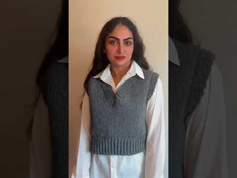    اموزش بافت جلیقه یقه هفت با قلاب