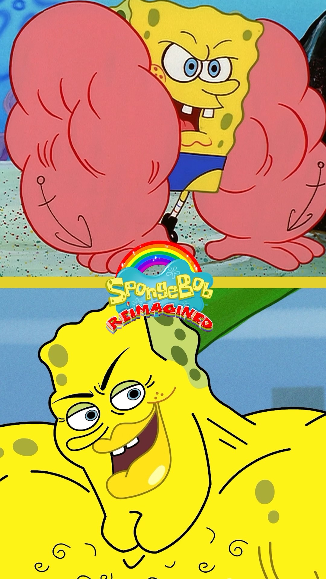 SpongeBob goes from Cute to BUFF! ?? | #shorts