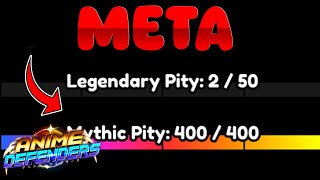 💥META💥 PITY MITICO en ANIME DEFENDERS roblox