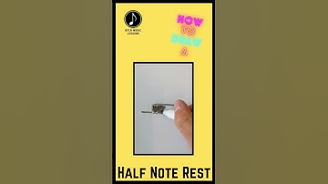 How To CORRECTLY Draw A Half Note Rest