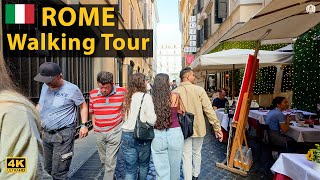 From Trevi Fountain to Pantheon and Piazza Navona | Rome Walking Tour 4K 🇮🇹 | October in Rome