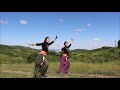 Mother and daughter dancing to Tibetan song Tashi Montseg (བཀྲ་ཤིས་སྨོན་ཚིག།) By Wangdak Dorjee