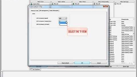 Changing Measure Units in Race Studio 2