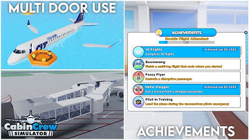 Cabin Crew Simulator Update! 2 NEW Codes! Double Jetways! Achievements!