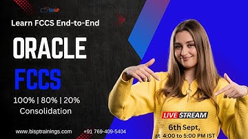 LIVE Webinar: Oracle FCCS – 100%, 80% & 20% Consolidation Explained
