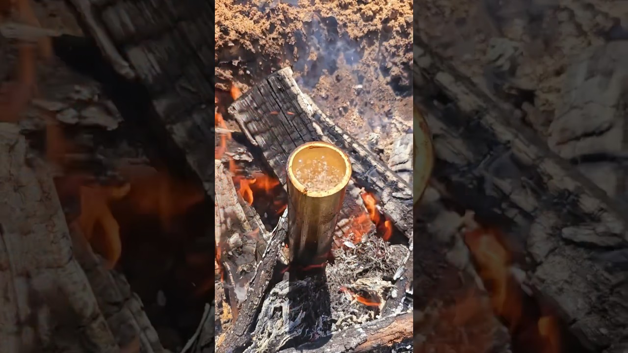 Boiling Water in Bamboo for Survival