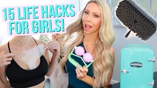 15 LIFE-CHANGING HACKS FOR GIRLS!