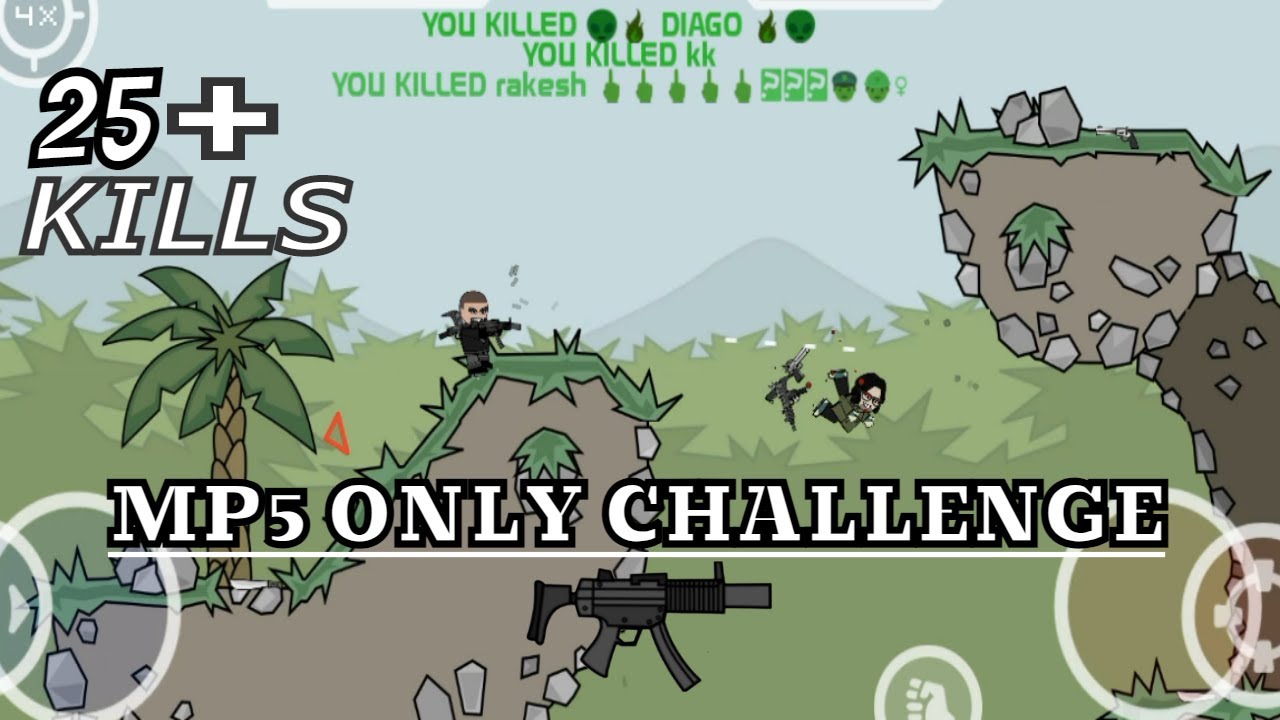 MP5 Only Challenge In Mini Militia | DA2 | Newbie Gaming