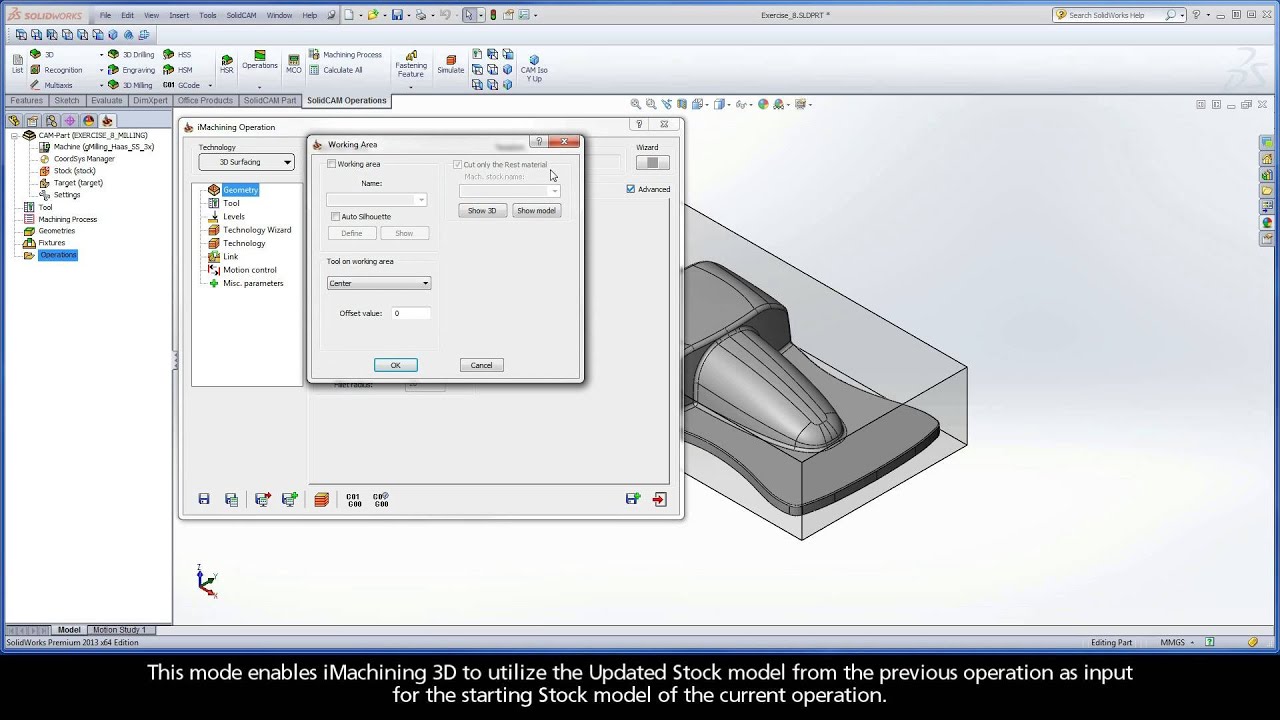 Part 1: Add an iMachining 3D Operation & Define Geometry