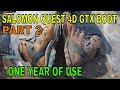 Salomon Quest 4D GTX Boot Review, Part 2, One Year of Use