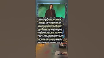 KEANU REEVES GAVE AWAY $40 MILLION TO MATRIX CREW WHO MADE FILM POSSIBLE🎬💙