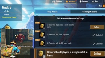 Kill more than 8 player in a single match in Arena | Pubg Mobile Mission