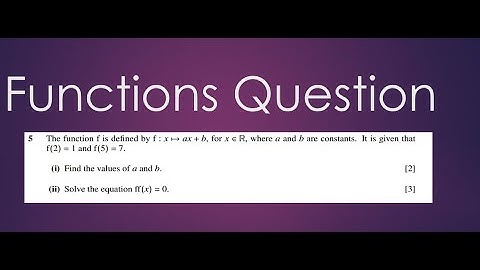 9709 Maths A Level: Functions Question. Conceptual Cambridge