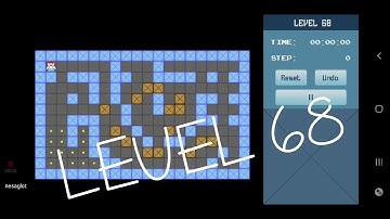 Classic Sokoban Level 68 | without UNDO | Solution 1 - 90