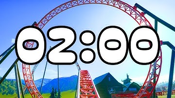2 Minutes Countdown Rollercoaster Timer for Classroom Quiz | Cute Timers (Planet Coaster)
