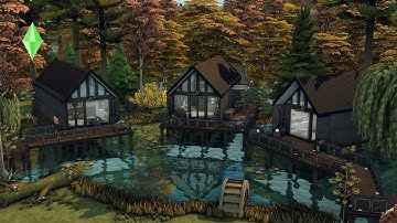 Perfect Fall Tiny Houses by the Lake🍂 | The Sims 4 Speed Build