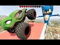 Monster Truck Madness #14 | Long Jumps and Crashes | BeamNG Drive - Griff&#39;s Garage