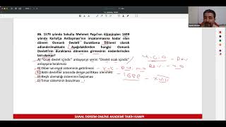 Selami Yalçın - Kpss Genel Kültür - Osmanlı Tarihi Soru Çözüm Örnek Video