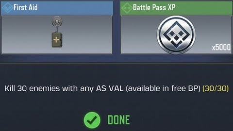 Call Of Duty Mobile Kill 30 Enemies with any AS VAL Task Complete