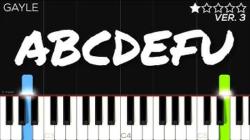 GAYLE - abcdefu | EASY Piano Tutorial