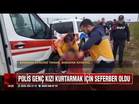 SAMSUN'DA DENİZE ATLAYAN GENÇ KIZI POLİS KURTARDI!