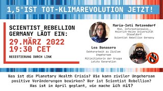 SR Germany - Planetary Health Crisis + ziviler Ungehorsam | Maria-Inti Metzendorf und Lea Bonasera