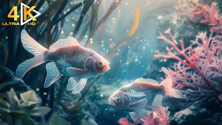 4K Ocean Video 🐳Beautiful Coral Reef Fish - Piano Music Helps Relax Sleep - 4K Video