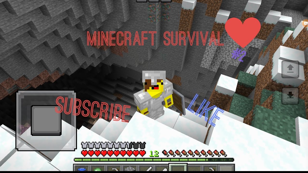 Minecraft survival episode 2 going caving (part 2) - YouTube