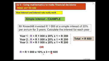 Business calculations:Simple and compound Interests