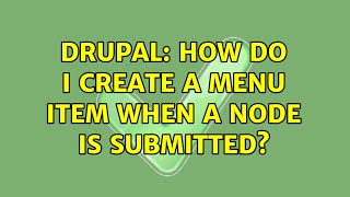 Drupal: How do I create a menu item when a node is submitted?