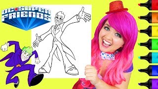 Coloring The Joker DC Super Friends Coloring Page Prismacolor Paint Markers | KiMMi THE CLOWN
