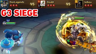 G3 Siege | DonLegendz vs Doubt vs teikou | #summonerswar