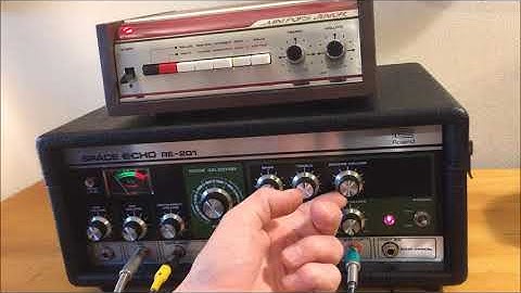 Roland Re-201 space echo and Keio Korg mini pops junior demo video from #vintageaudionagoya.